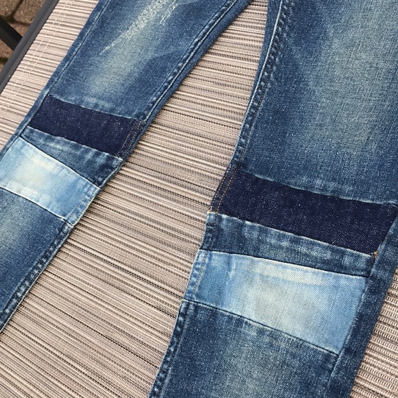🔻Maje Distressed Patchwork Skinny Jeans Size 6 - Picture 5 of 12